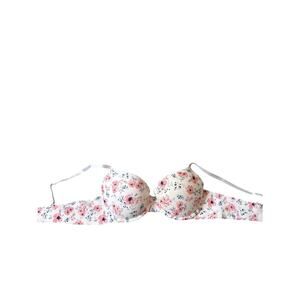 Laura Ashley bra 38C floral print posh up padded stretch underwire